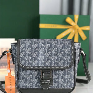 Goyard Grand Bleu PM Shoulder Bag Goyardine Canvas &  Calfskin