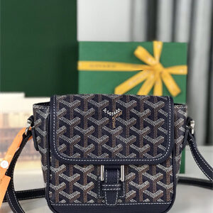 Goyard Grand Bleu PM Shoulder Bag Goyardine Canvas &  Calfskin