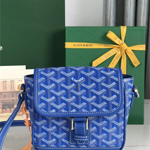 Goyard Grand Bleu PM Shoulder Bag Goyardine Canvas &  Calfskin