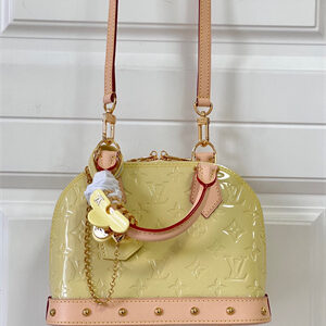 L.V Alma BB Bag Monogram Vernis embossed cowhide leather Yellow M24063