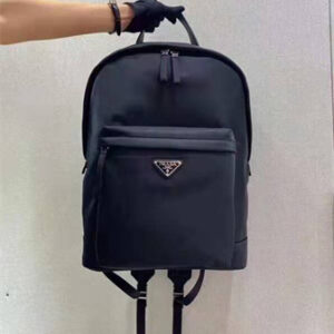 Prada Re-Nylon and leather backpack Black 2VZ071