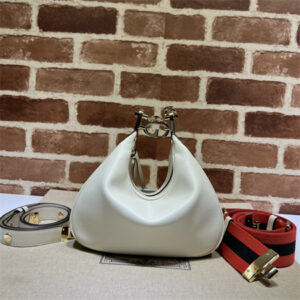 Gu.cci Attache small shoulder bag Leather White 699409