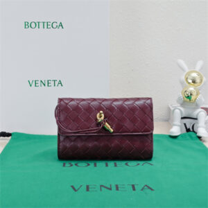BV Andiamo Large Flap Wallet Lambskin Burgundy