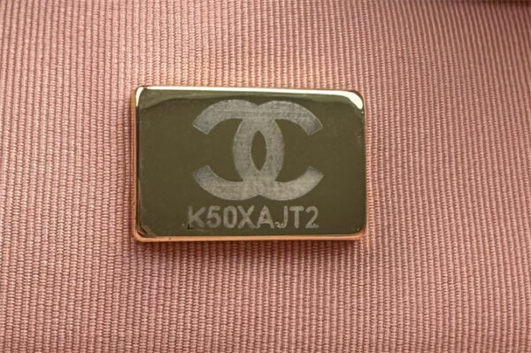 Chanel 19 Bag Tweed Gold Tone Pink AS1160 - Image 9