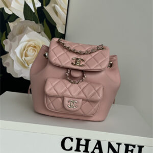 Chanel Duma Backpack Lambskin Gold Tone Metal Pink AS2908