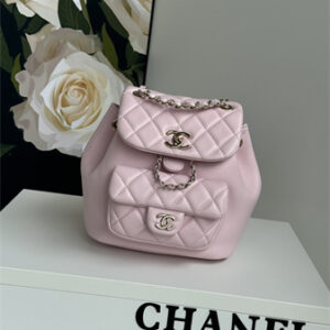 Chanel Duma Backpack Lambskin Gold Tone Metal Lt Pink AS2908