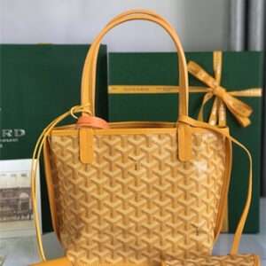 Goyard Anjou Mini Bag Chevroches Calfskin & Goyardine Canvas