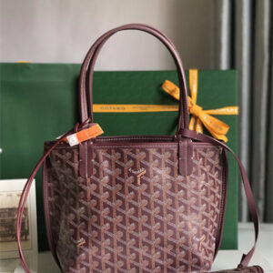 Goyard Anjou Mini Bag Chevroches Calfskin & Goyardine Canvas
