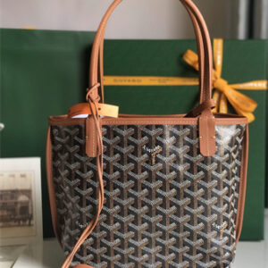 Goyard Anjou Mini Bag Chevroches Calfskin & Goyardine Canvas