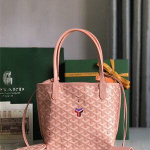 Goyard Anjou Mini Bag Chevroches Calfskin & Goyardine Canvas