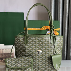 Goyard Anjou Mini Bag Chevroches Calfskin & Goyardine Canvas