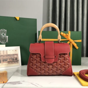 Goyard Saigon Souple Mini Bag Goyardine Canvas & Chevroches Calfskin
