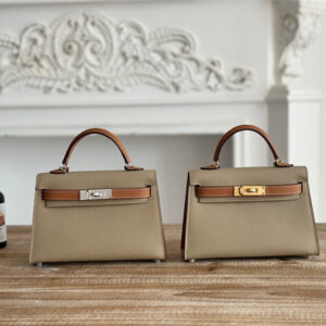 Hermes Kelly Mini II Bag Epsom Leather Trench/Gold HS