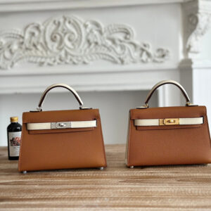 Hermes Kelly Mini II Bag Epsom Leather Gold/Craie HS