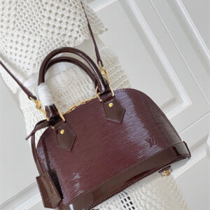 L.V Alma BB Bag Epi Leather Burgundy M40301