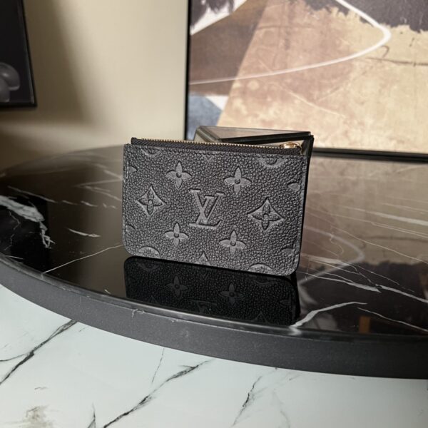 L.V Romy Card Holder Monogram Empreinte Leather Black M81883 - Image 3