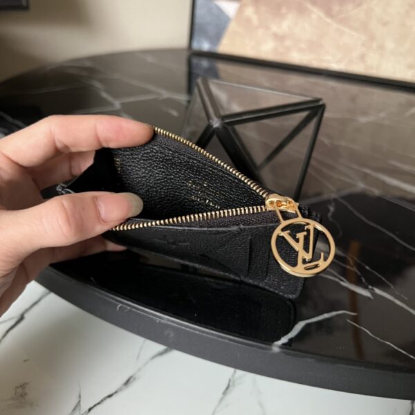 L.V Romy Card Holder Monogram Empreinte Leather Black M81883 - Image 5