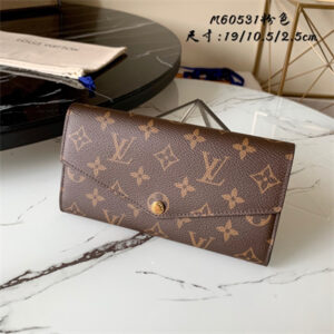 L.V Sarah Wallet Monogram Canvas Inside Pink M62235