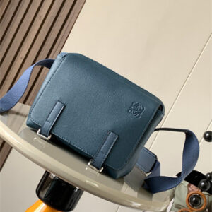 Loewe XS Military messenger bag in Soft Grained calfskin Blue
