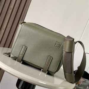 Loewe XS Military messenger bag in Soft Grained calfskin Khaki