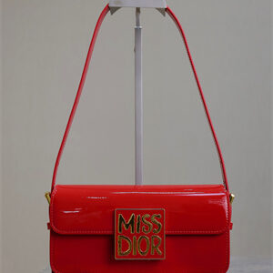 CD Miss Dior FLAP BAG Patent Calfskin Red