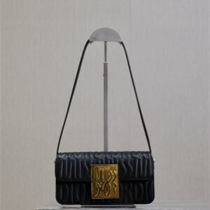 CD Miss Dior Flap Bag Black Quilted Miss Dior Allover Calfskin