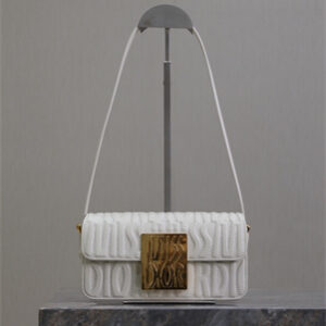 CD Miss Dior Flap Bag White Quilted Miss Dior Allover Calfskin