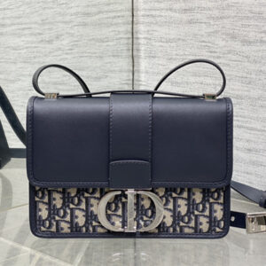 CD 30 Montaigne Bag Blue Oblique Jacquard& Leather