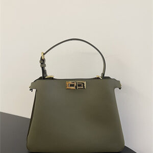 Fen.di Peekaboo Soft Medium Leather Bag Green