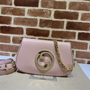 Gu.cci Blondie Shoulder Bag Pink Leather 699268