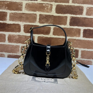 Gu.cci Jackie 1961 Mini Shoulder Bag Black Patent Leather 699651