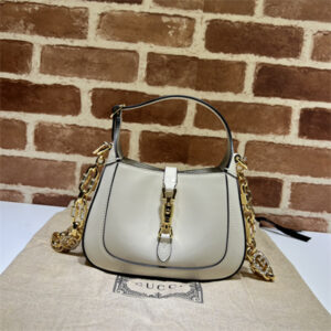 Gu.cci Jackie 1961 Mini Shoulder Bag White Patent Leather 699651