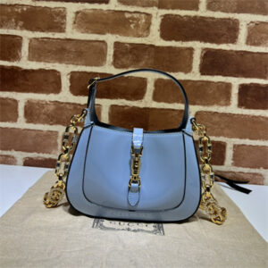 Gu.cci Jackie 1961 Mini Shoulder Bag Blue Patent Leather 699651