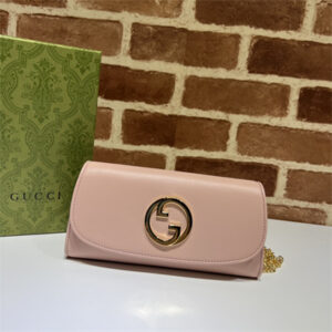Gu.cci Blondie continental chain wallet Pink Leather 725215