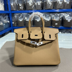 Bir.kin Bag TOGO Leather 25/30/35CM Gold/Silver Hardware In Chai Color HS