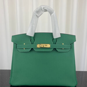 Bir.kin Bag TOGO Leather 25/30/35CM Gold/Silver Hardware In Vert  Verigo Color HS