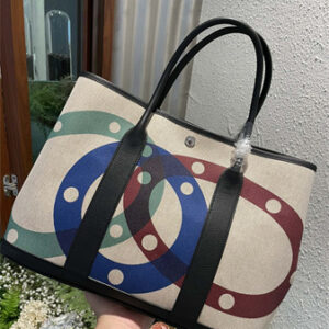 Her.mes  Garden Party 36CM Togo Leather and Graffiti Canvas HS