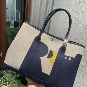 Her.mes  Garden Party 36CM Togo Leather and Graffiti Canvas HS