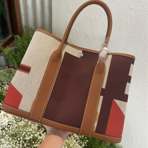 Her.mes  Garden Party 36CM Togo Leather and Graffiti Canvas HS