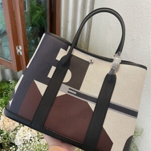 Her.mes  Garden Party 36CM Togo Leather and Graffiti Canvas HS