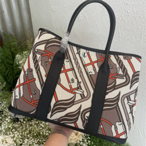 Her.mes  Garden Party 36CM Togo Leather and Graffiti Canvas HS