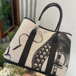 Her.mes  Garden Party 36CM Togo Leather and Graffiti Canvas HS