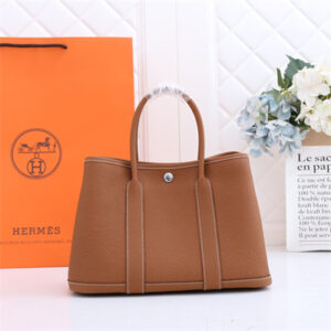 Hermes Garden Party 30/36CM Calfskin Leather Gold