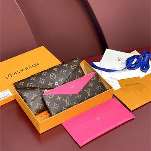 L.V Kirigami Organizer Monogram Canvas Pondichery Pink M12403