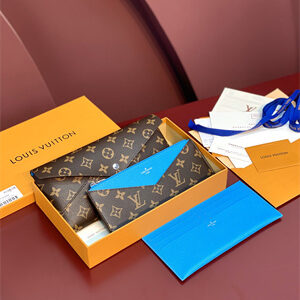 L.V Kirigami Organizer Monogram Canvas Gaston Blue Pink M12359