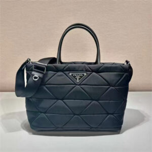 Prada Re-Nylon medium padded tote Black 1BG435
