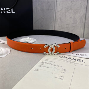 Chanel Belts In Calfskin 30MM Gold/Silver Hardware Orange