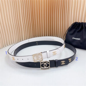 Chanel Belts In Calfskinn 30MM In Black/White