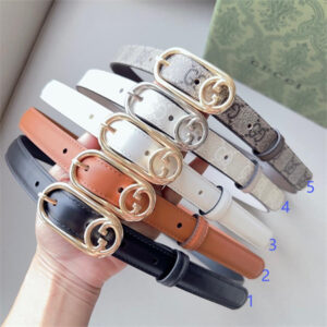 Gucci Belts In Calfskin/GG Canvas 20MM  Color Options