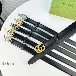Gucci  Belts In Black Calfskin 30MM Options